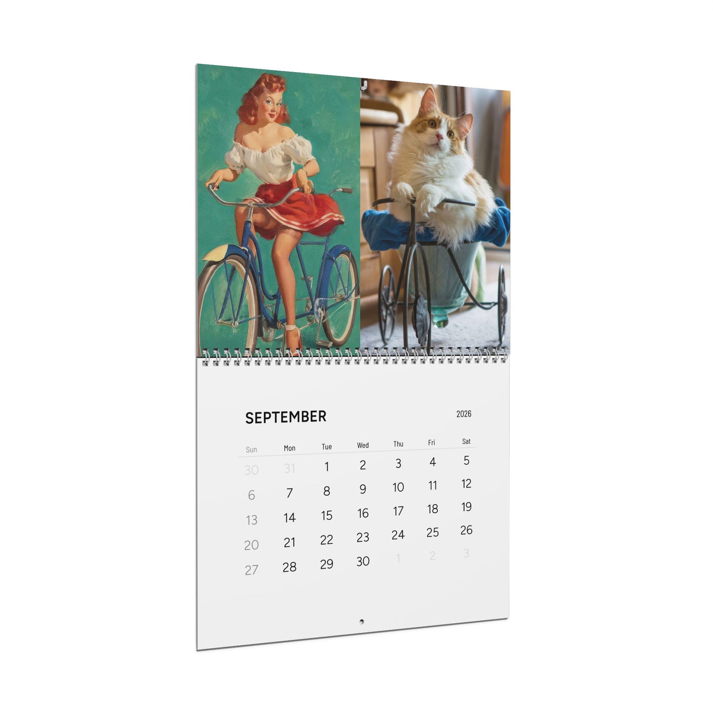2026 Wall Calendar - Cats That Look Like Pin Up Girls (Ships from USA)
